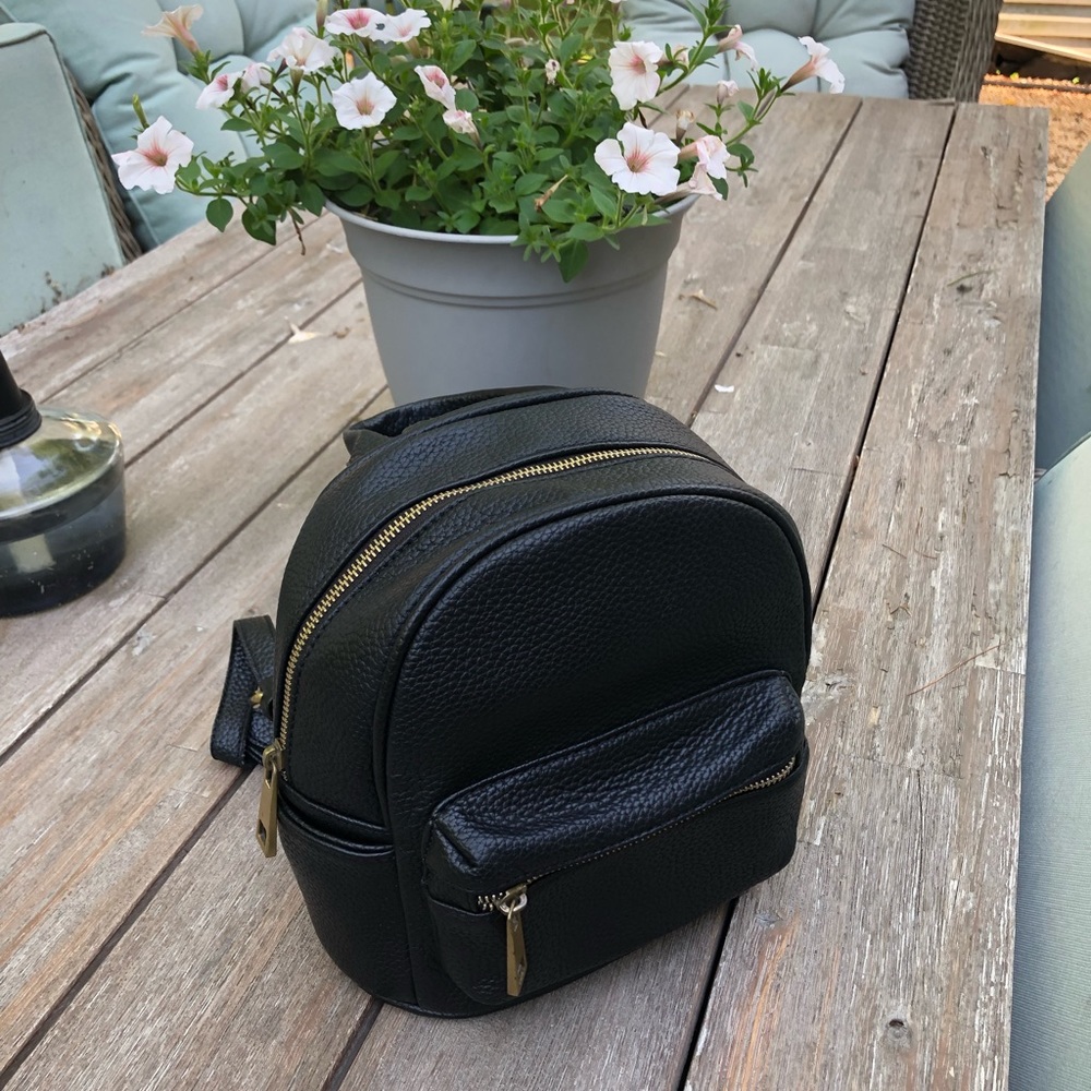 THICK VEGAN LEATHER BACKPACK